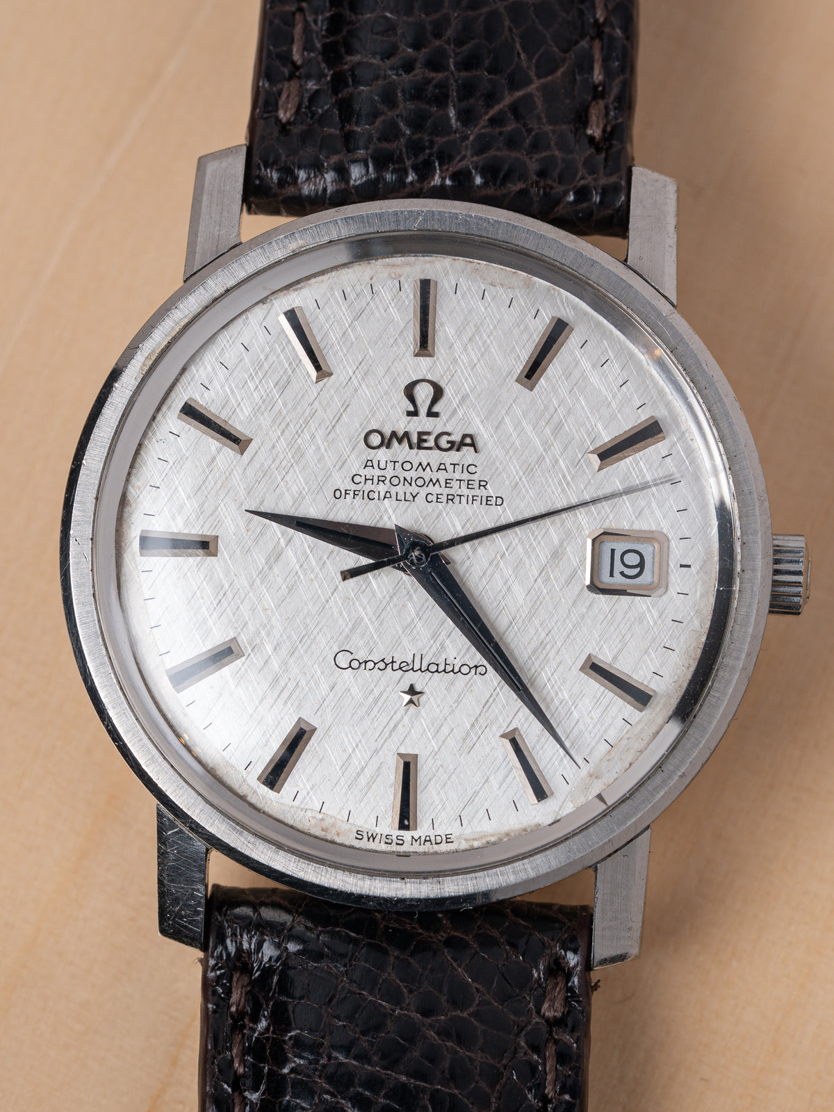 Omega Constellation linen dial