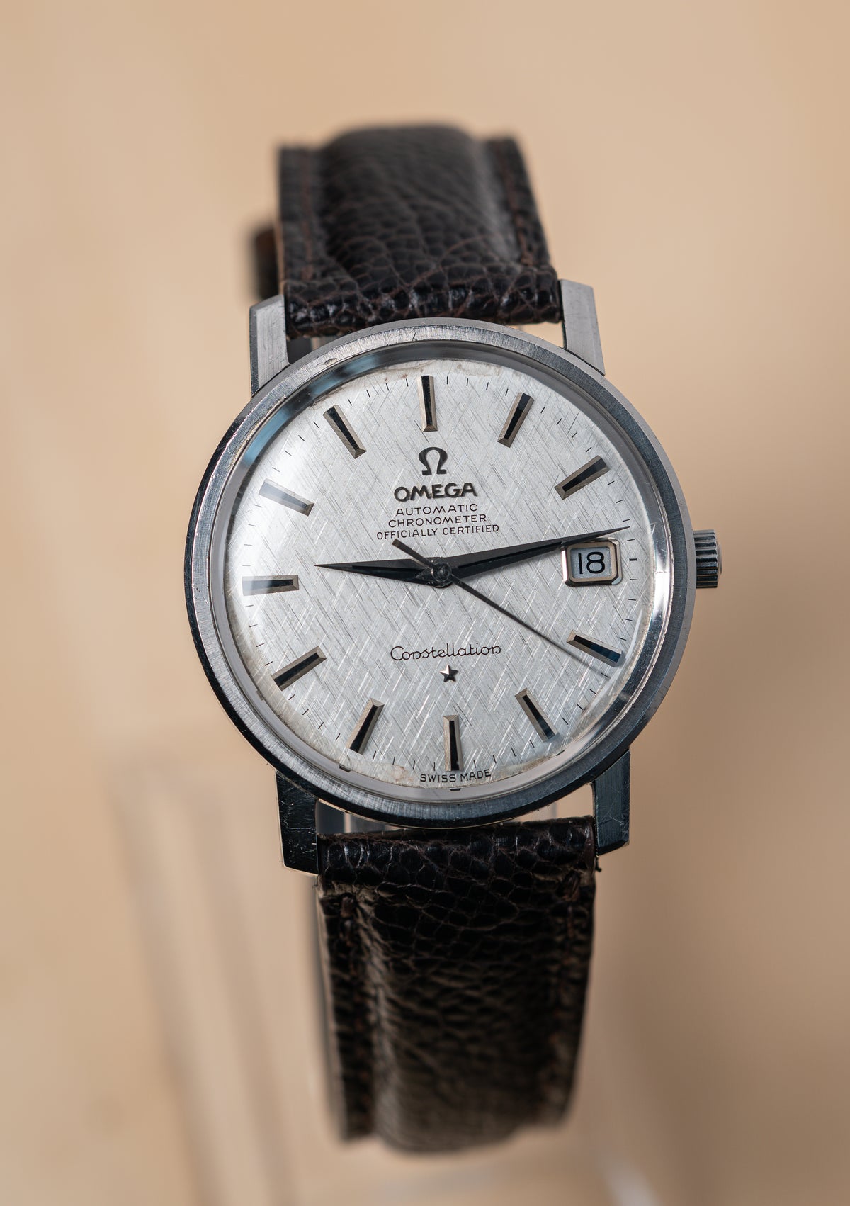 Omega Constellation linen dial