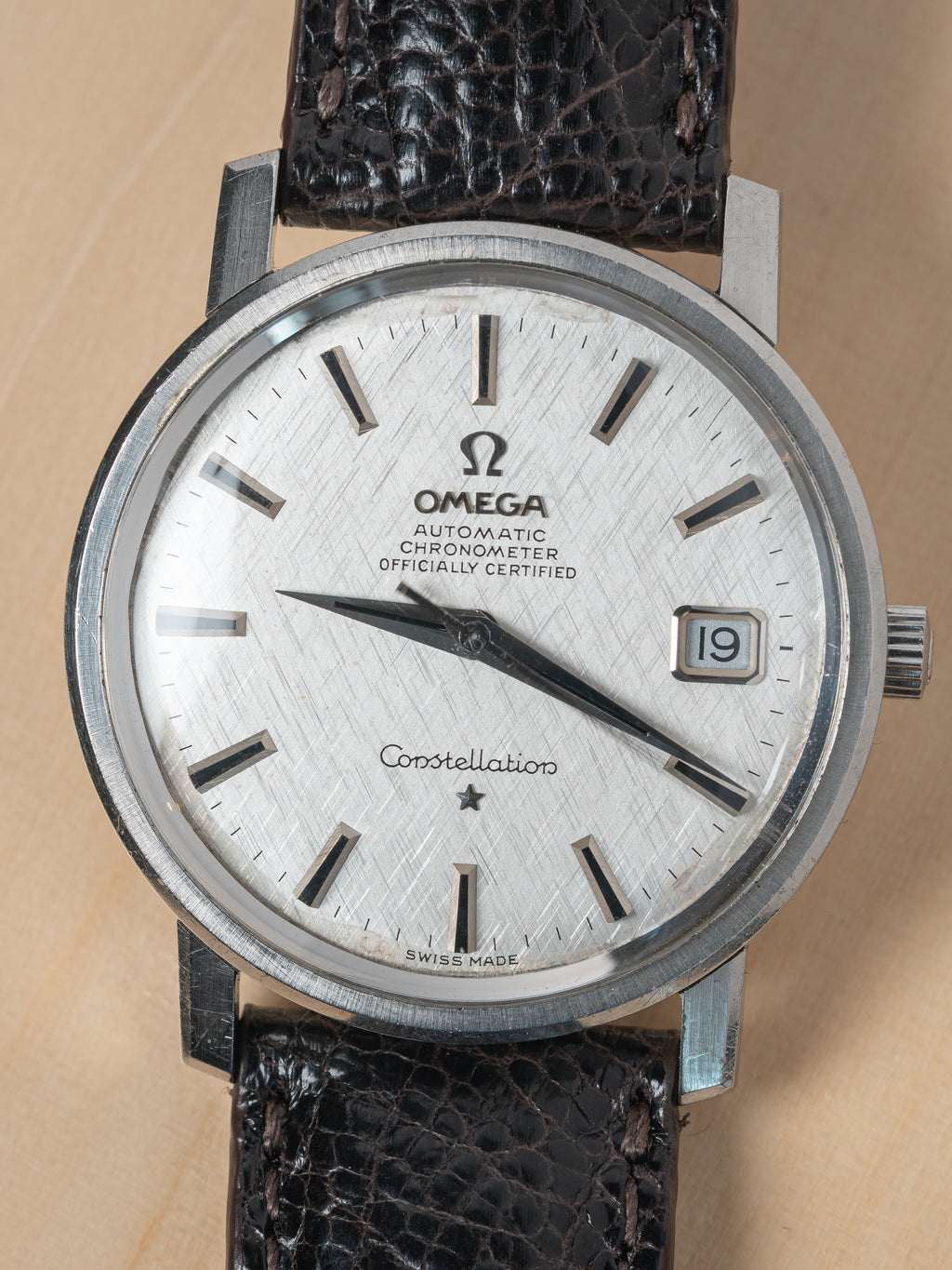 Omega Constellation linen dial