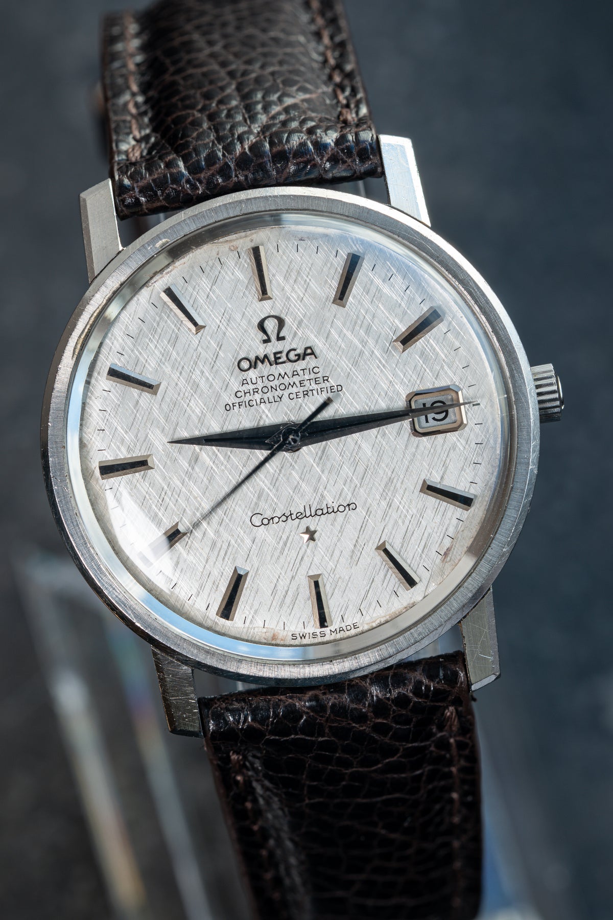 Omega Constellation linen dial