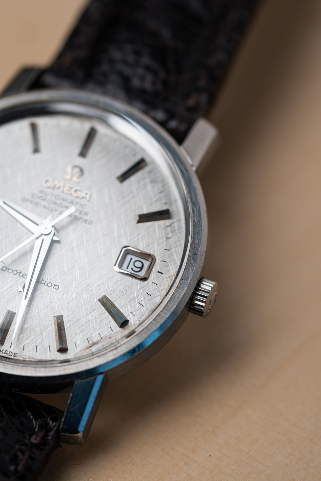 Omega Constellation linen dial